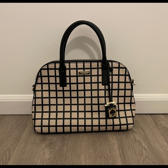 Kate Spade Rachelle Brightwater Black Cream Plaid